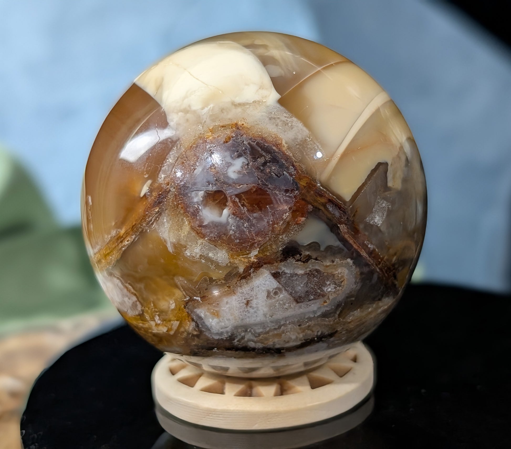 Fire Agate Sphere