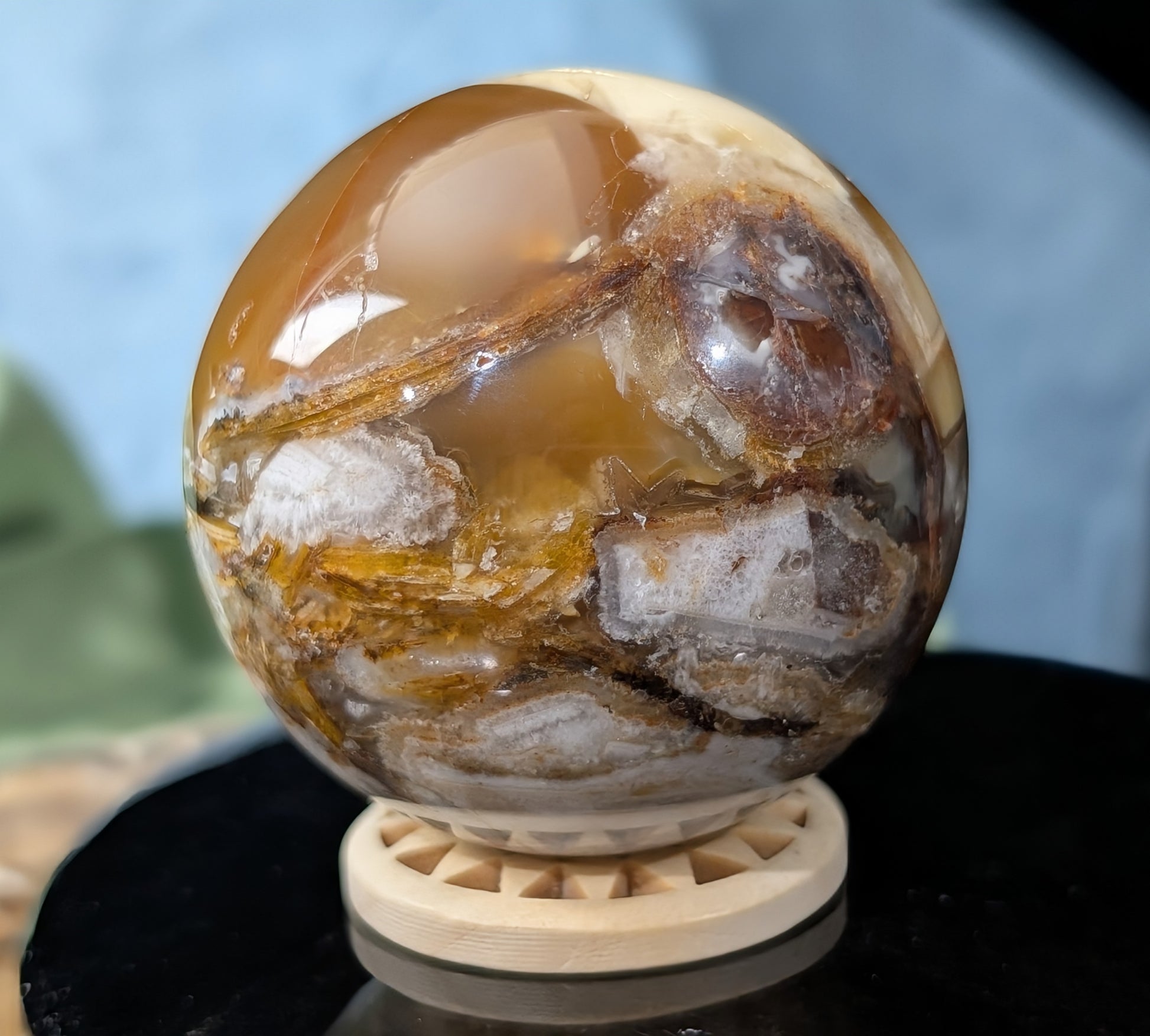 Fire Agate Sphere
