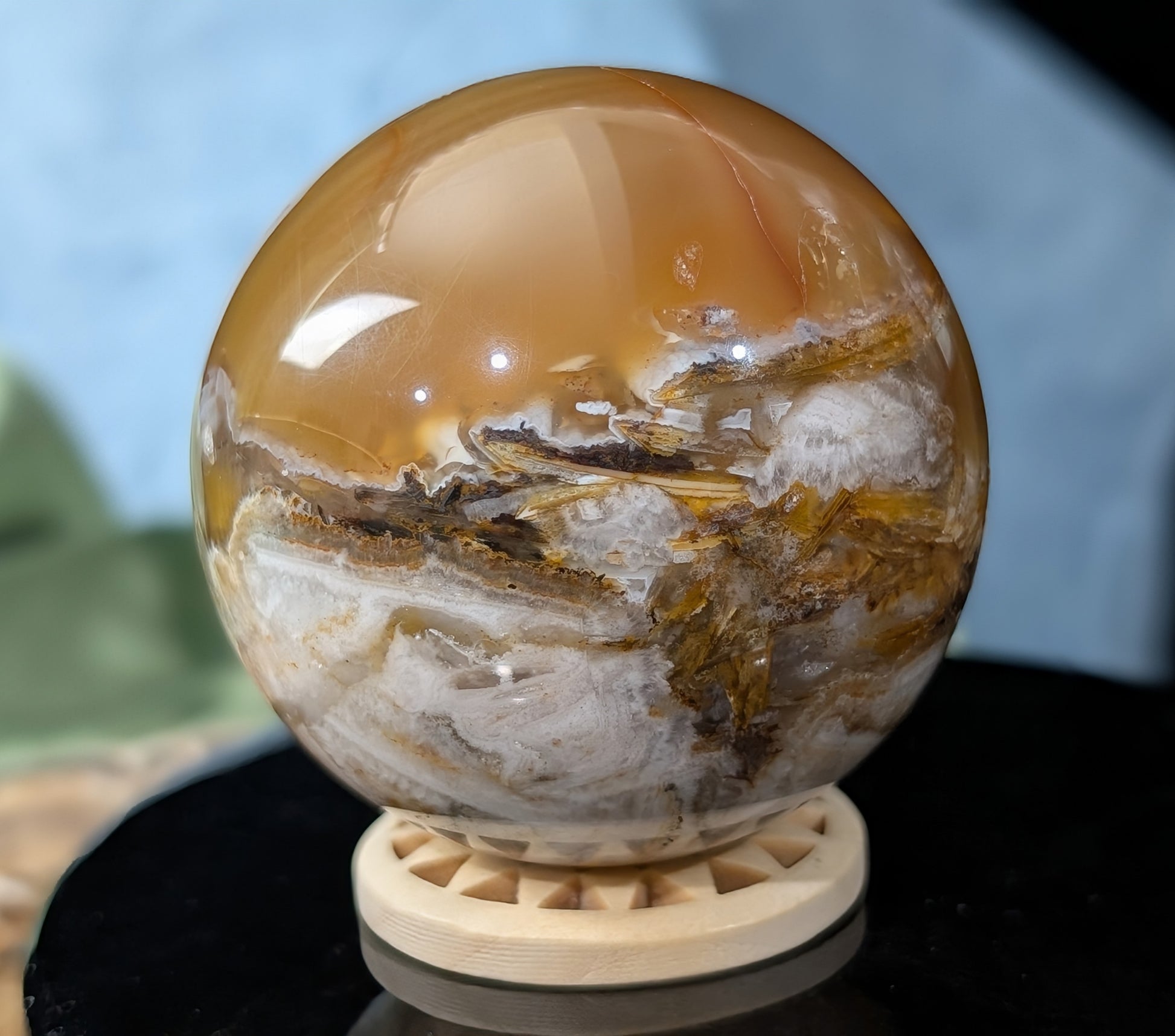 Fire Agate Sphere