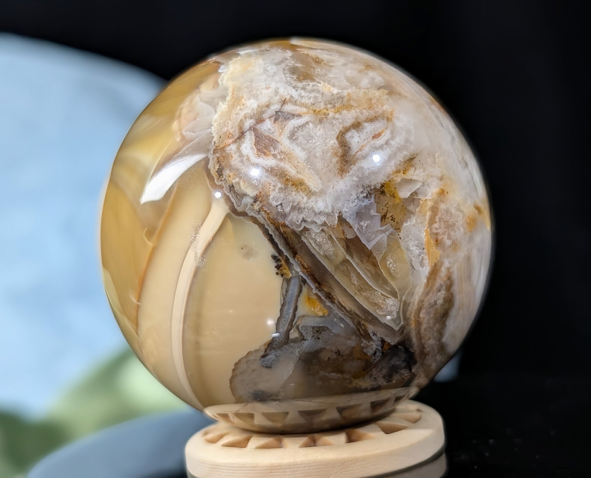 Fire Agate Sphere