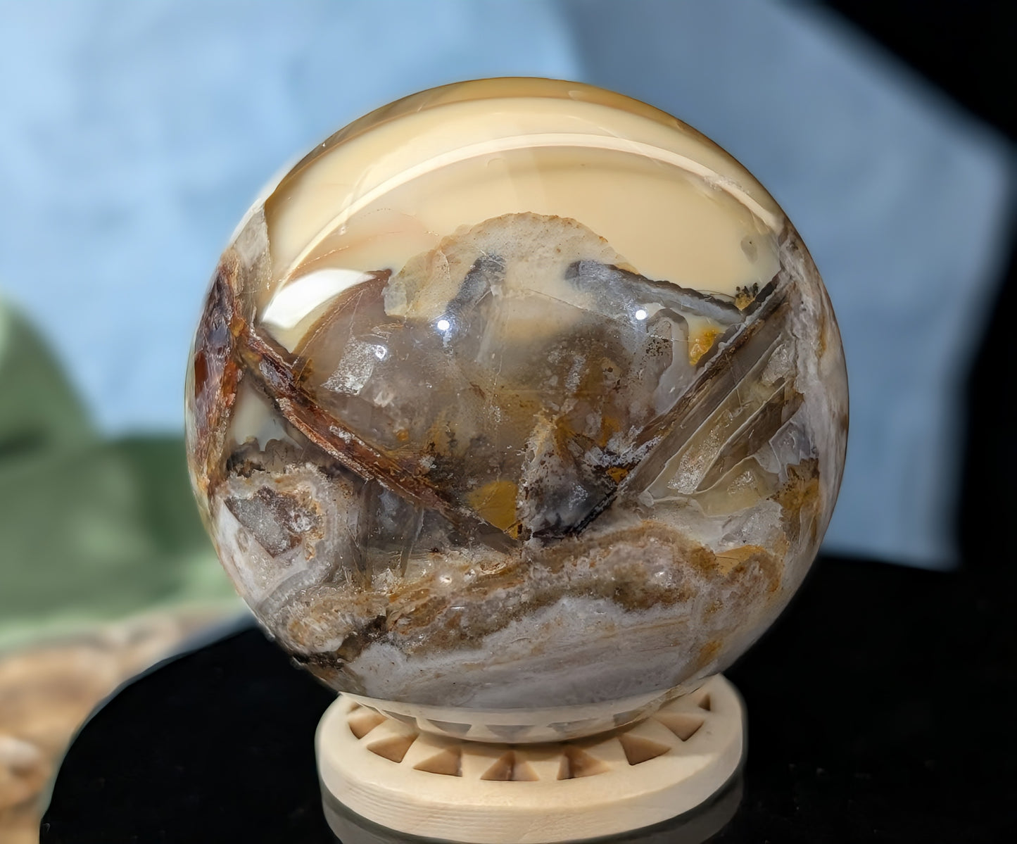Fire Agate Sphere