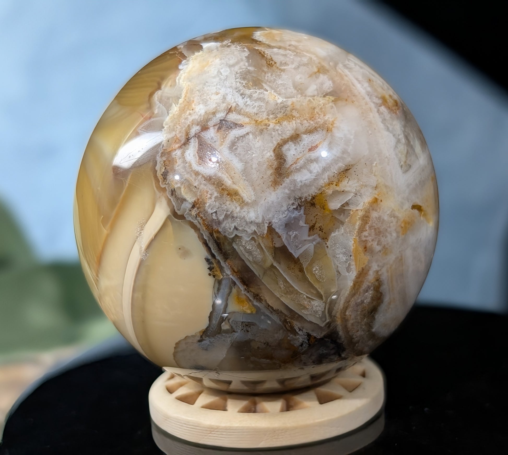 Fire Agate Sphere