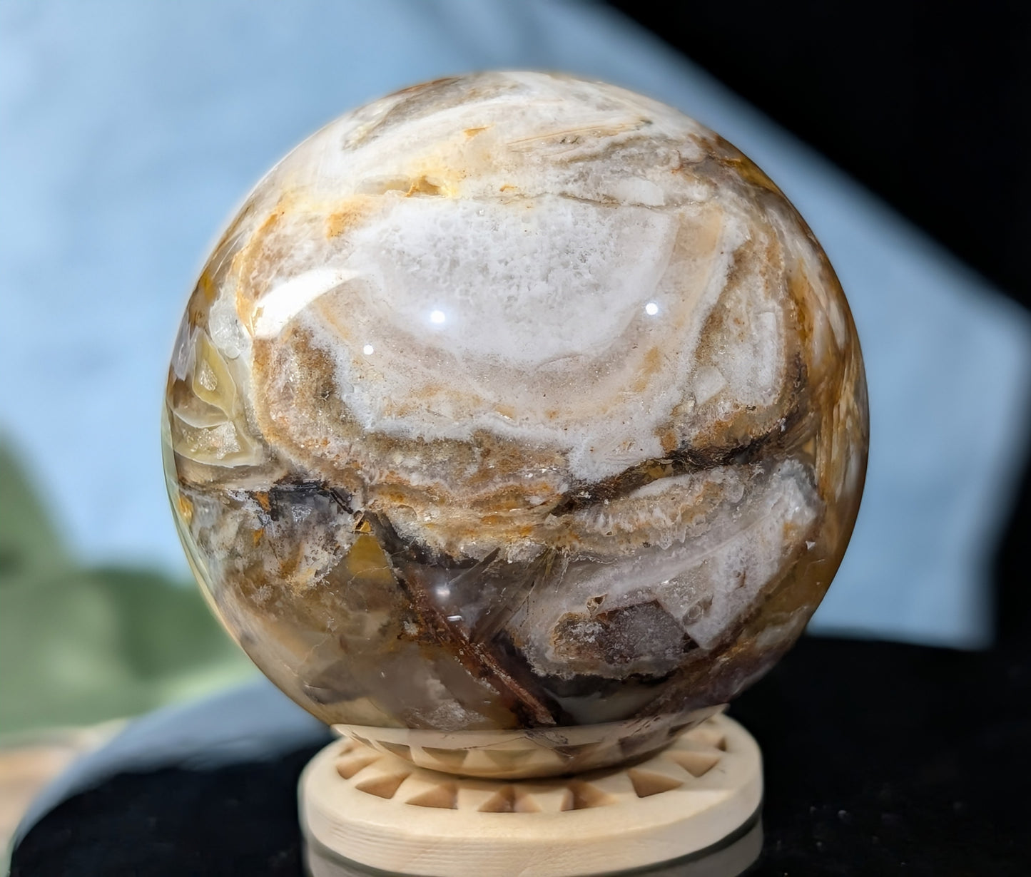Fire Agate Sphere