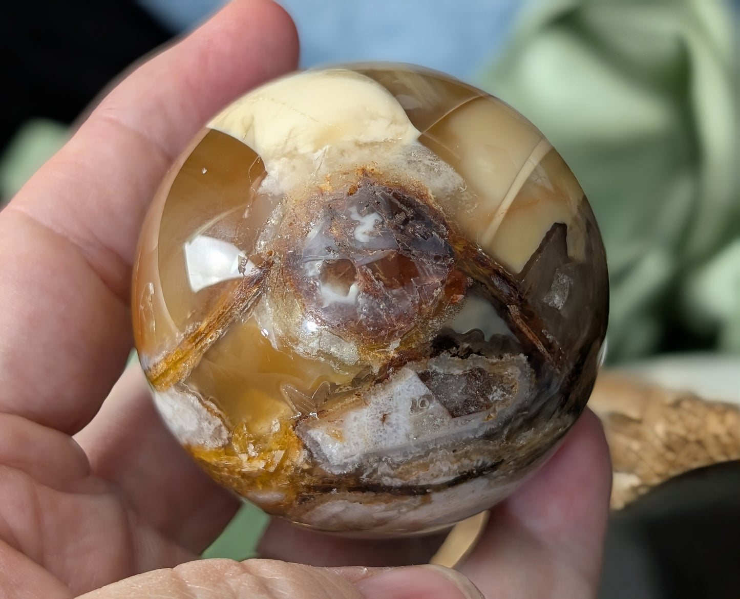 Fire Agate Sphere