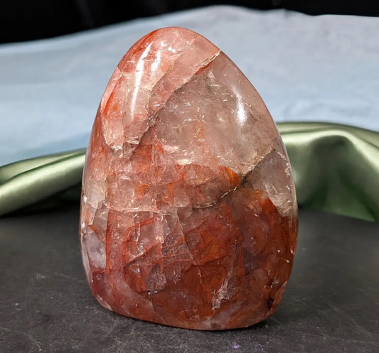 Hand Carved Fire Quartz Freeform