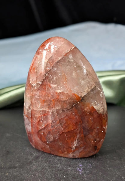 Hand Carved Fire Quartz Freeform