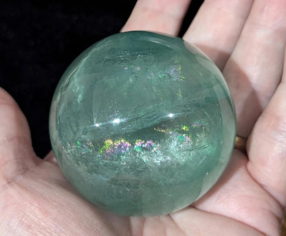 Flashy Fluorite Crystal Sphere