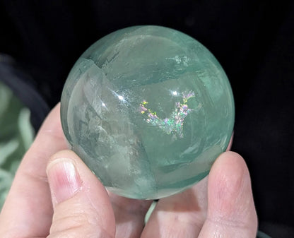 Flashy Fluorite Crystal Sphere