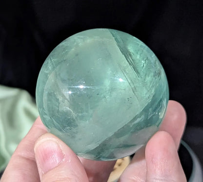 Flashy Fluorite Crystal Sphere
