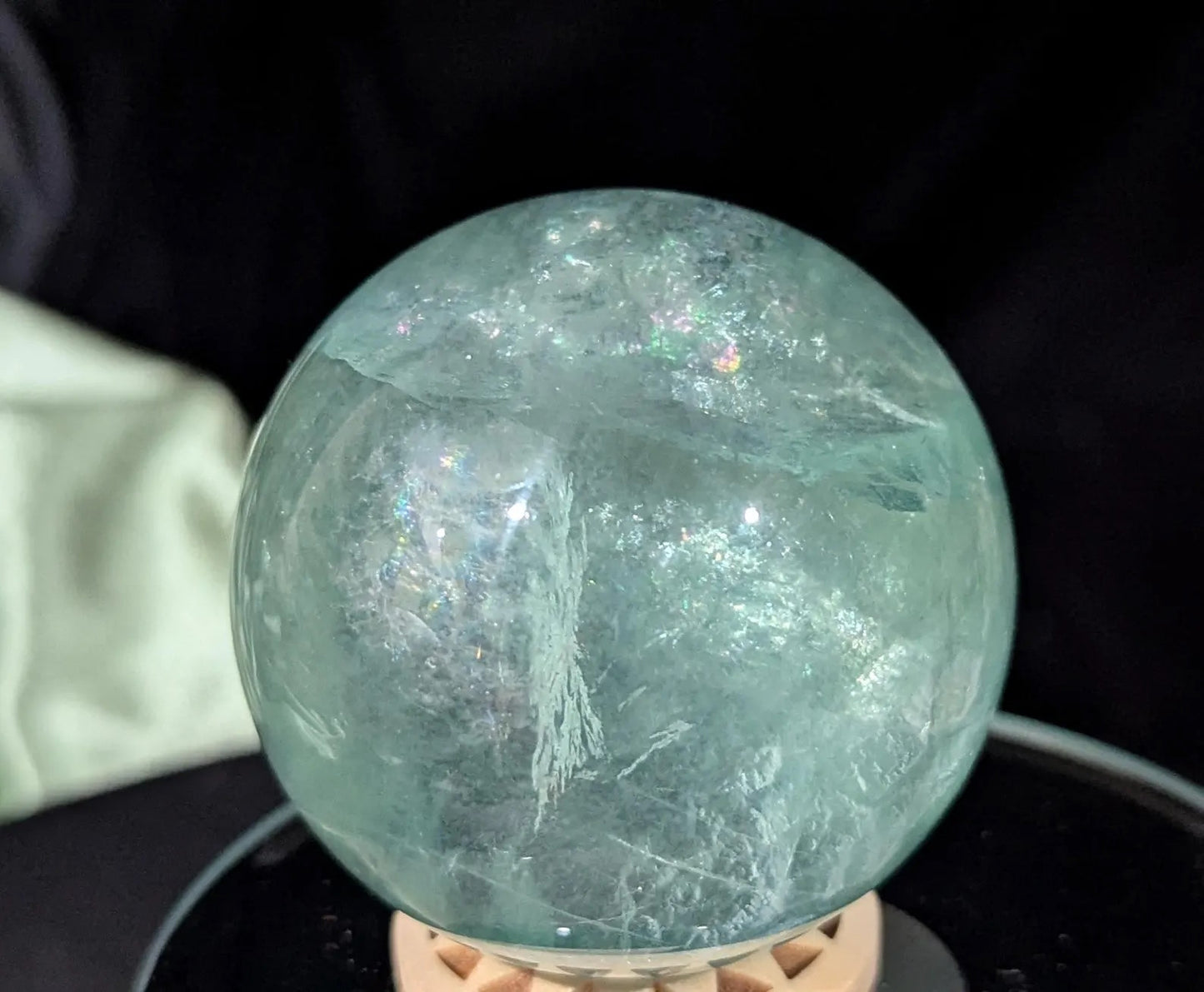 Flashy Fluorite Crystal Sphere