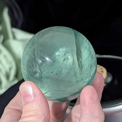 Flashy Fluorite Crystal Sphere