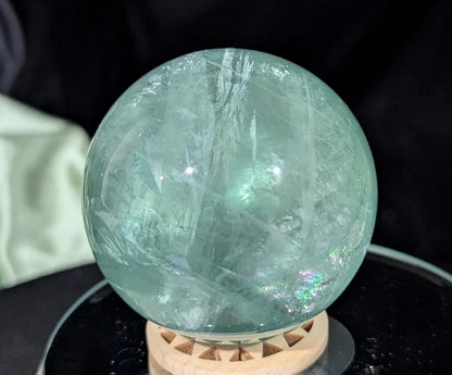 Flashy Fluorite Crystal Sphere