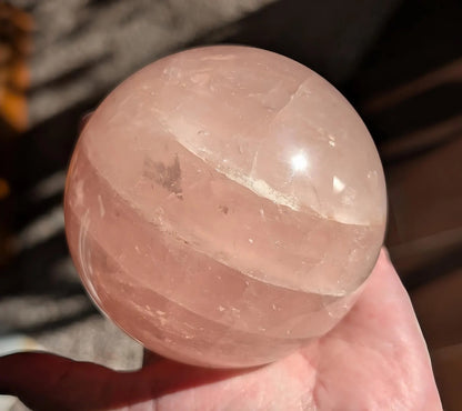 Flashy Rose Quartz Sphere