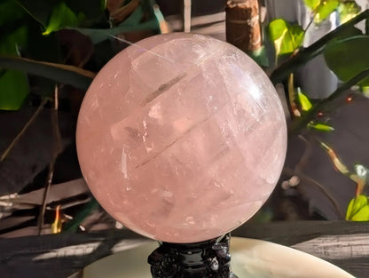 Flashy Rose Quartz Sphere