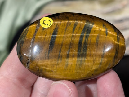 Flashy Tiger Eye Palm Stone
