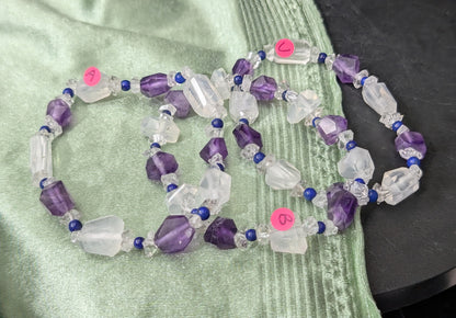 Fluorite Quartz Lapis Herkimer Bracelets