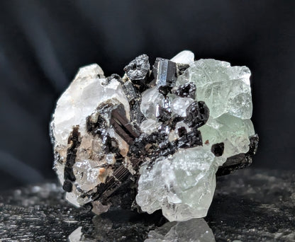 Fluorite with Black Tourmaline Specimen