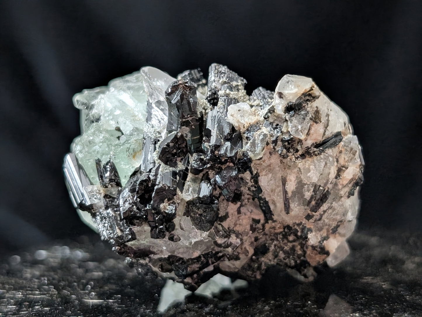 Fluorite with Black Tourmaline Specimen