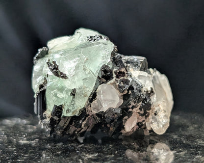 Fluorite with Black Tourmaline Specimen