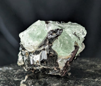 Fluorite with Black Tourmaline Specimen
