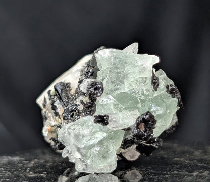 Fluorite with Black Tourmaline Specimen