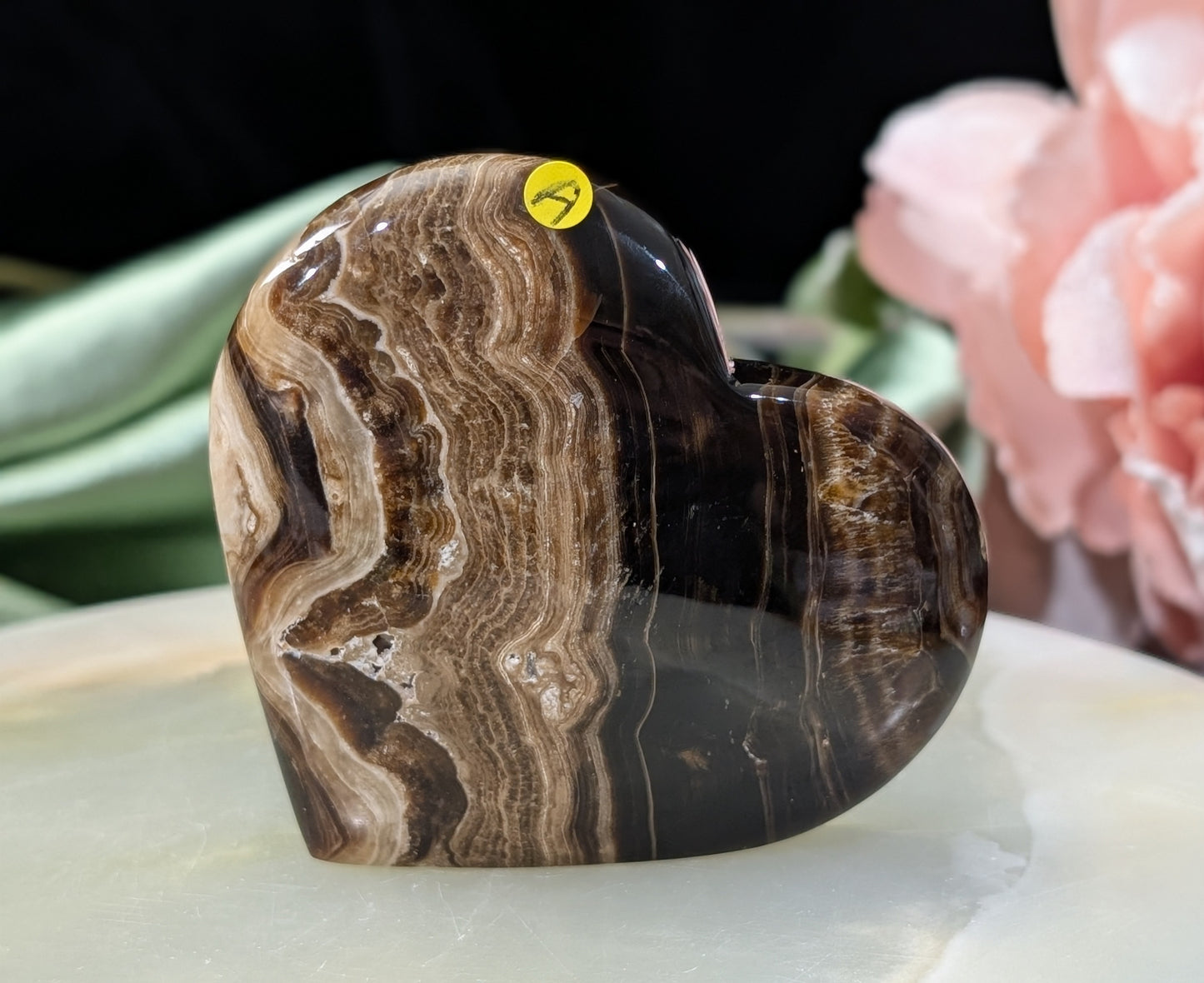 Freestanding Chocolate Calcite Heart