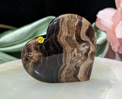 Freestanding Chocolate Calcite Heart