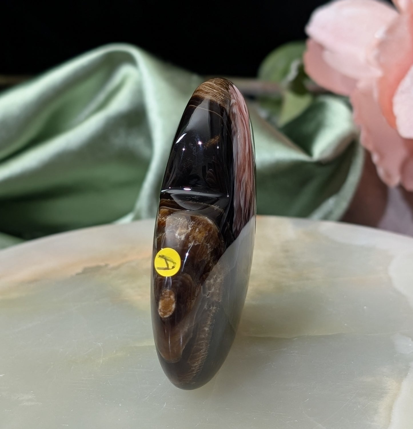 Freestanding Chocolate Calcite Heart