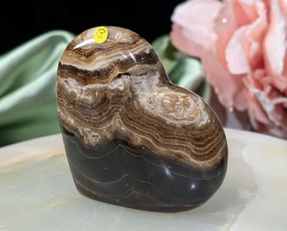 Freestanding Chocolate Calcite Heart
