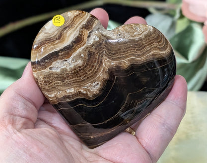 Freestanding Chocolate Calcite Heart