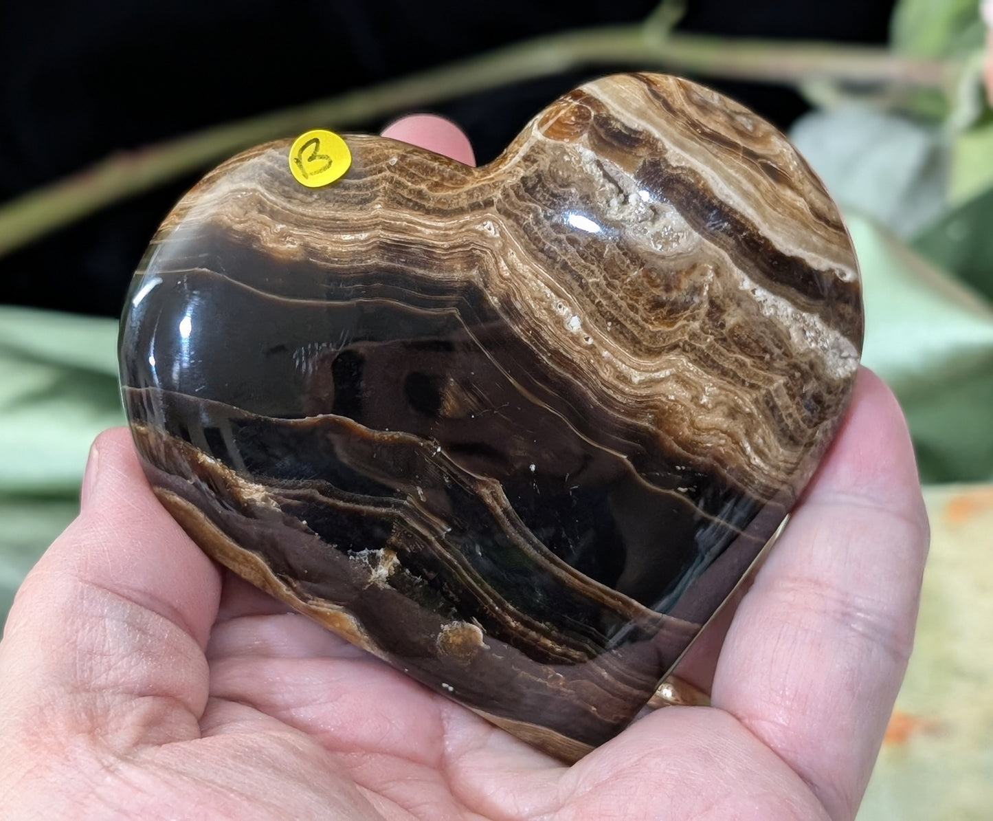 Freestanding Chocolate Calcite Heart