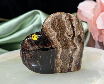 Freestanding Chocolate Calcite Heart