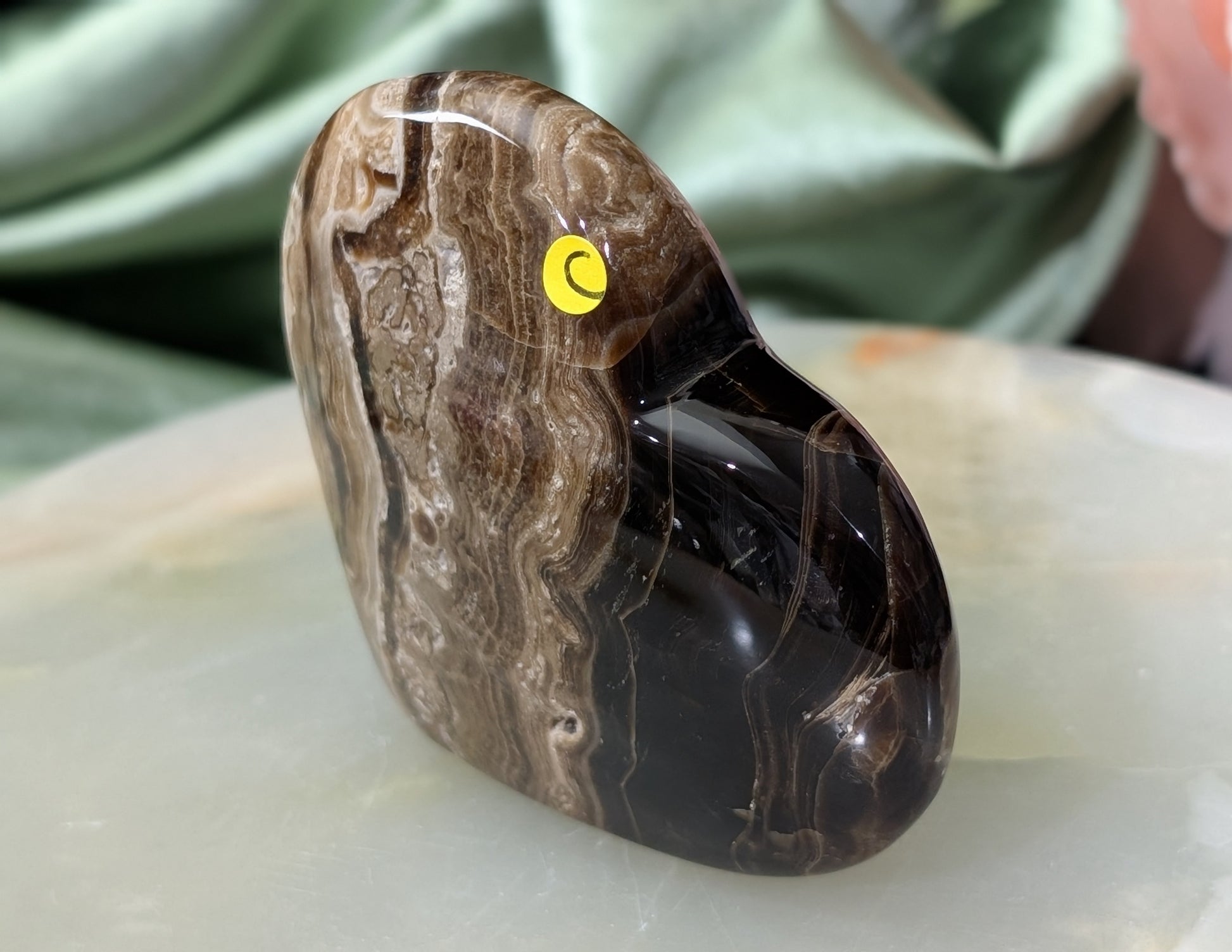 Freestanding Chocolate Calcite Heart