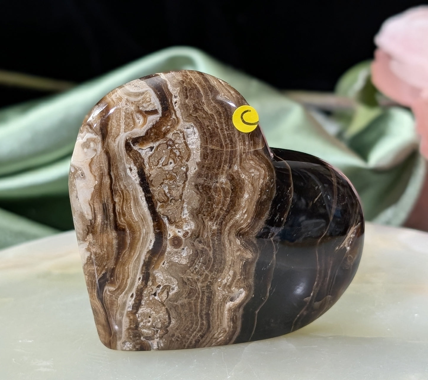 Freestanding Chocolate Calcite Heart