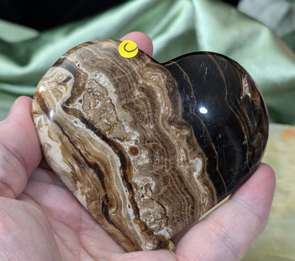 Freestanding Chocolate Calcite Heart