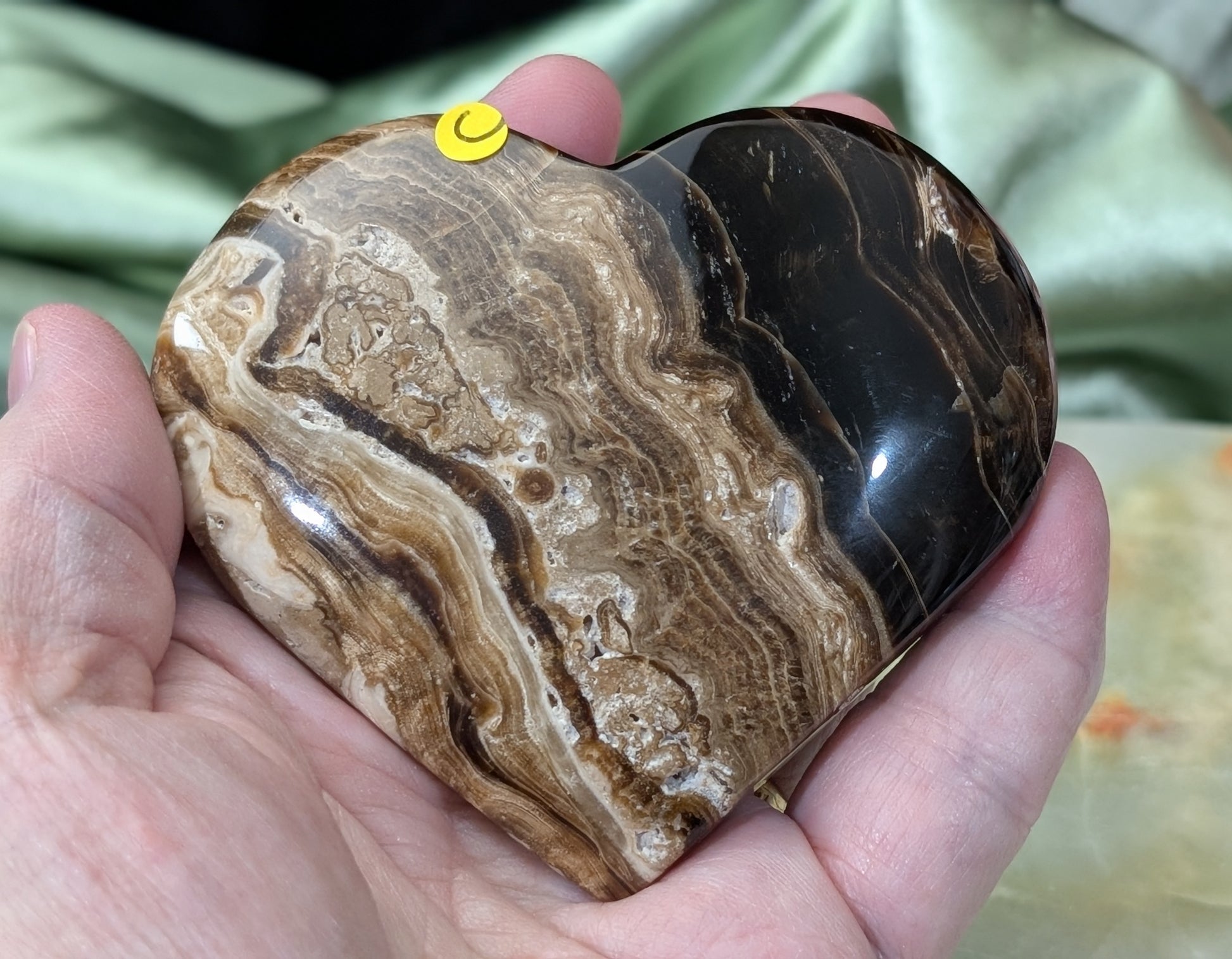 Freestanding Chocolate Calcite Heart