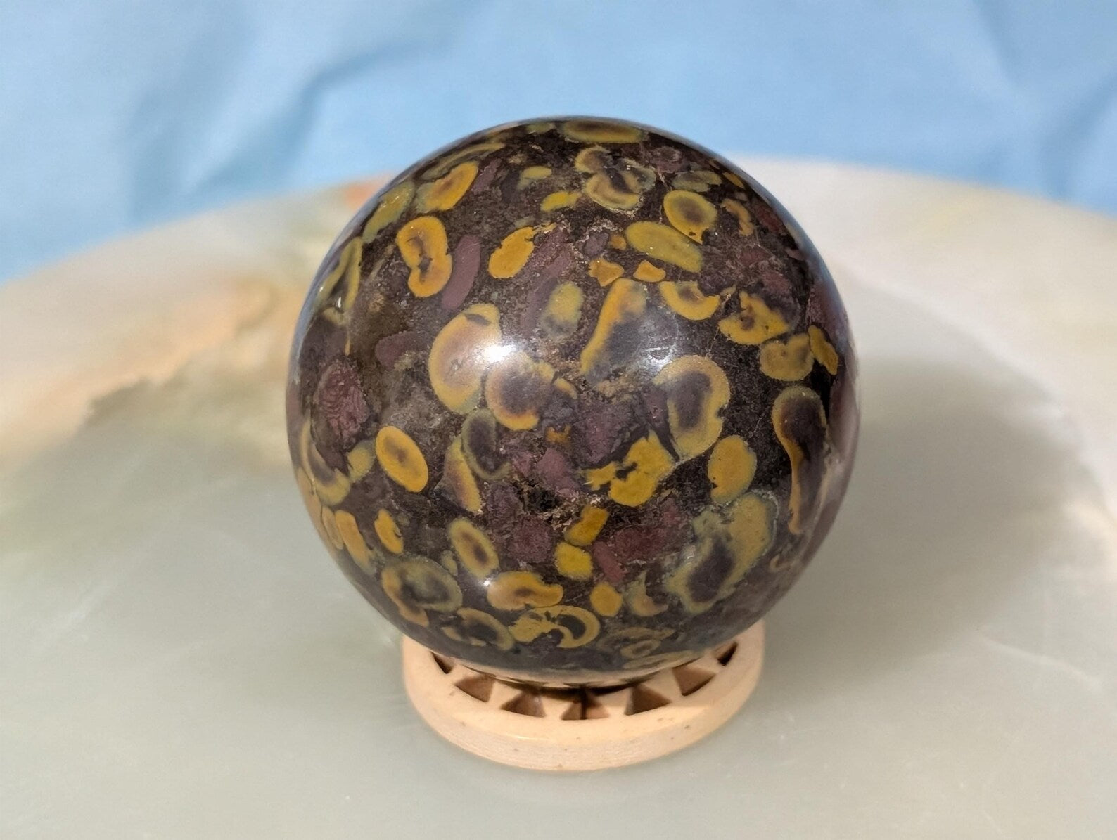 Colorful Fruit Jasper Sphere 1B