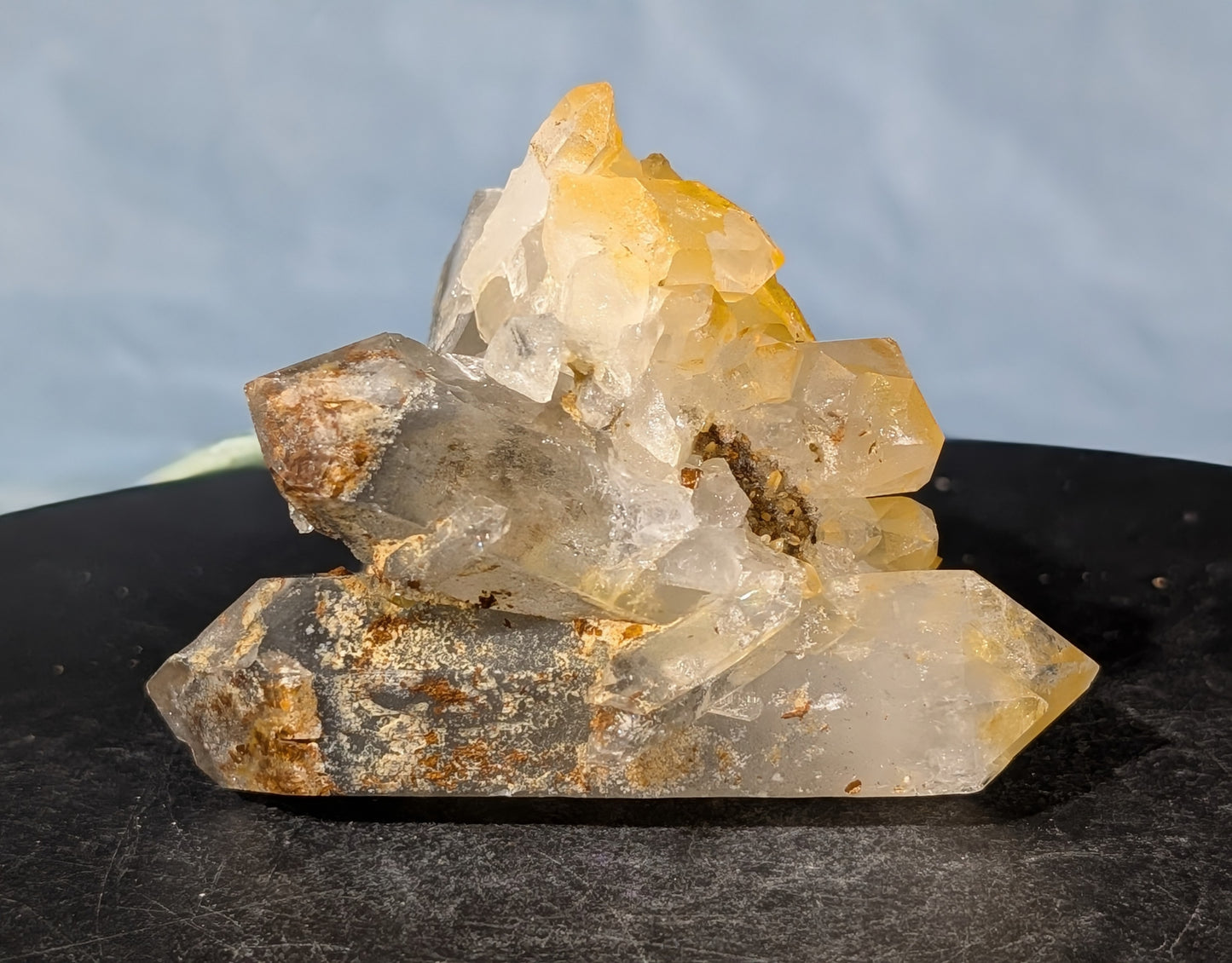 Dual Terminated Garden Quartz with Golden Healer Specimen