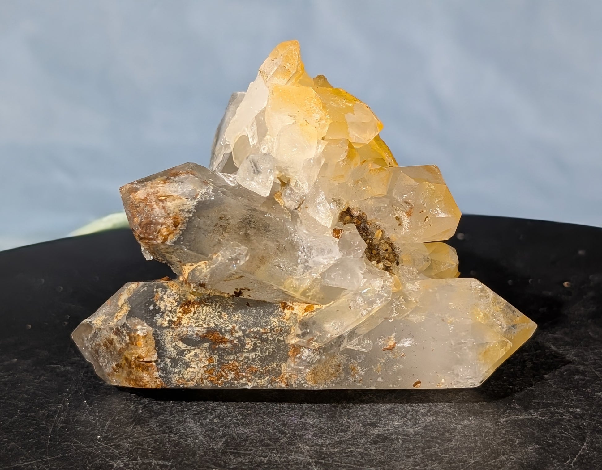 Dual Terminated Garden Quartz with Golden Healer Specimen