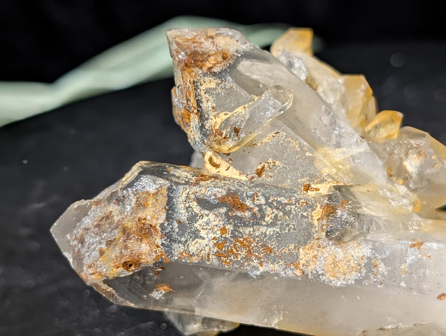 Dual Terminated Garden Quartz with Golden Healer Specimen
