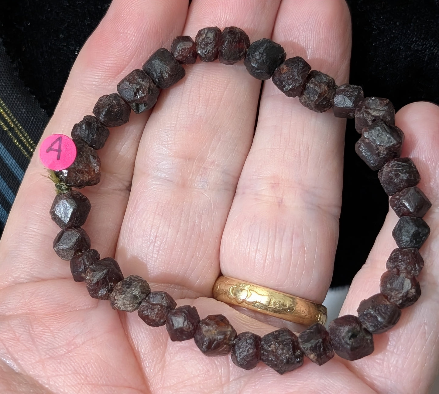Garnet Bead Stretch Bracelet