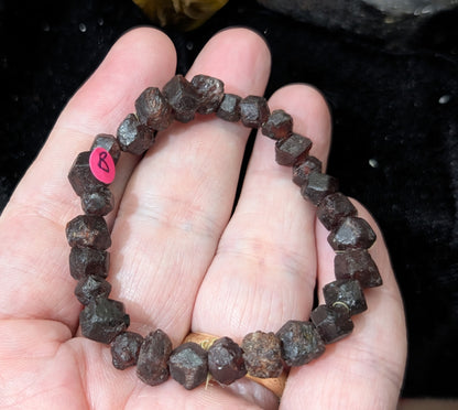 Garnet Bead Stretch Bracelet