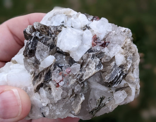 Garnet Feldspar and Mica Specimen
