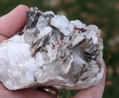 Garnet Feldspar and Mica Specimen