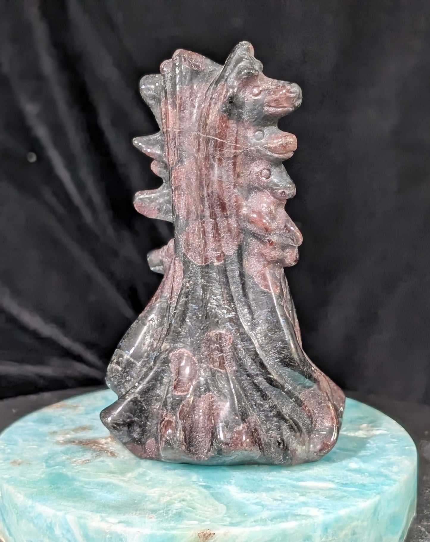 Garnet Goddess of the Wolf Figurine