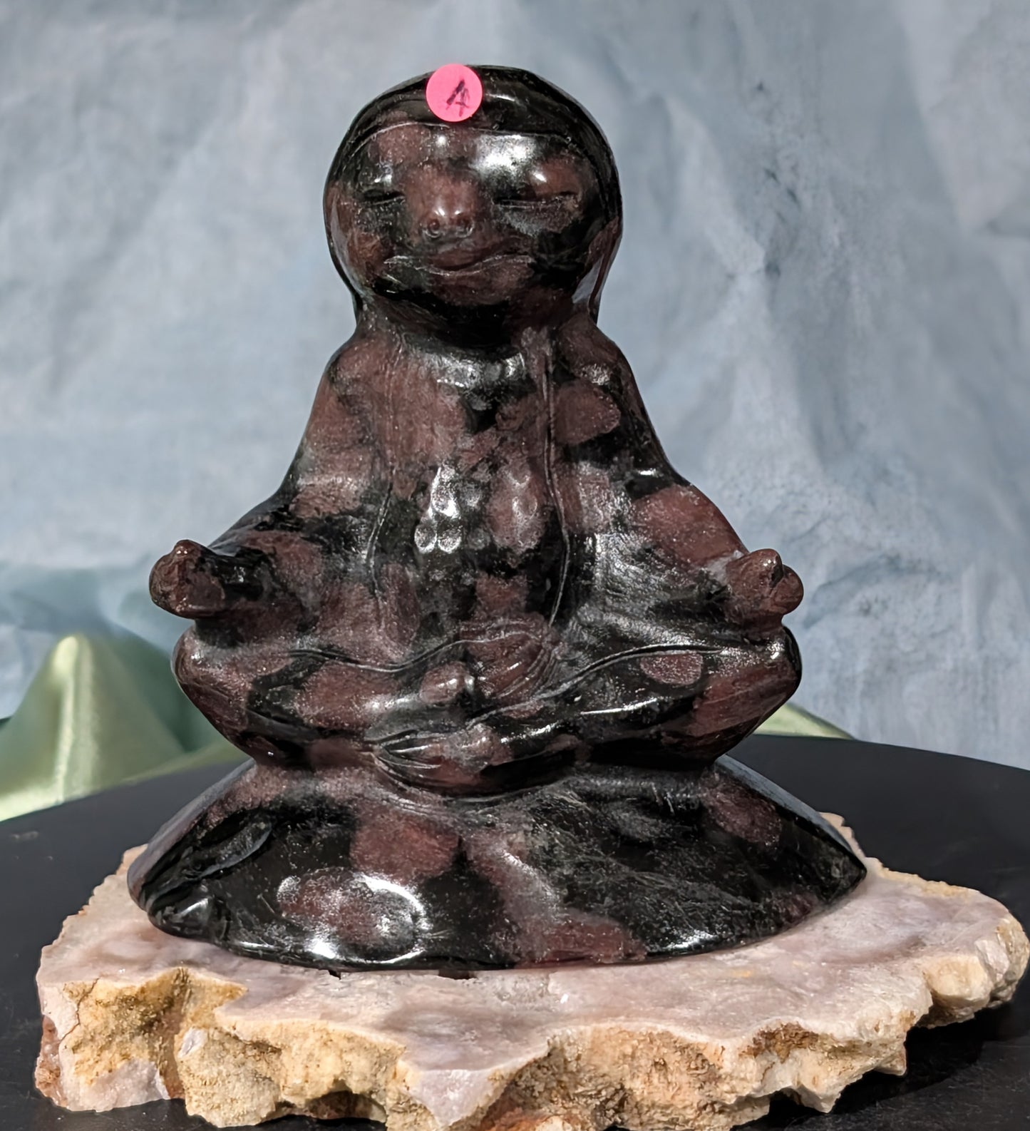 Garnet Meditating Sloth Figurine
