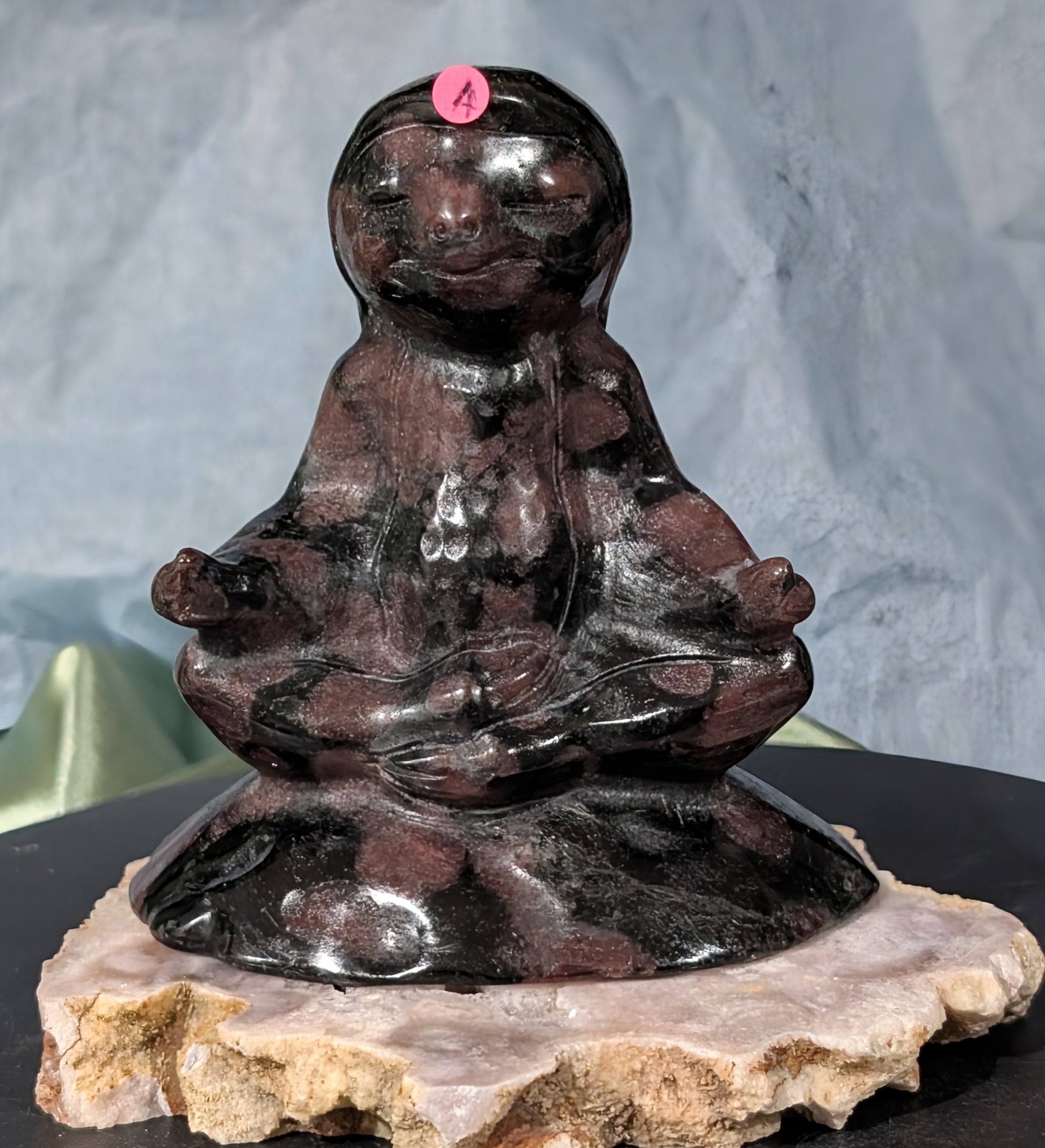 Garnet Meditating Sloth Figurine