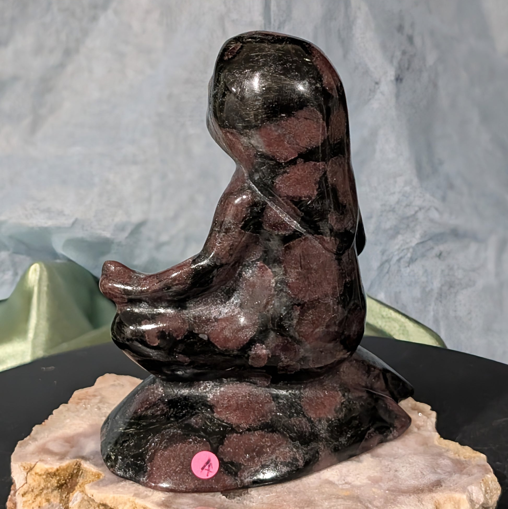 Garnet Meditating Sloth Figurine