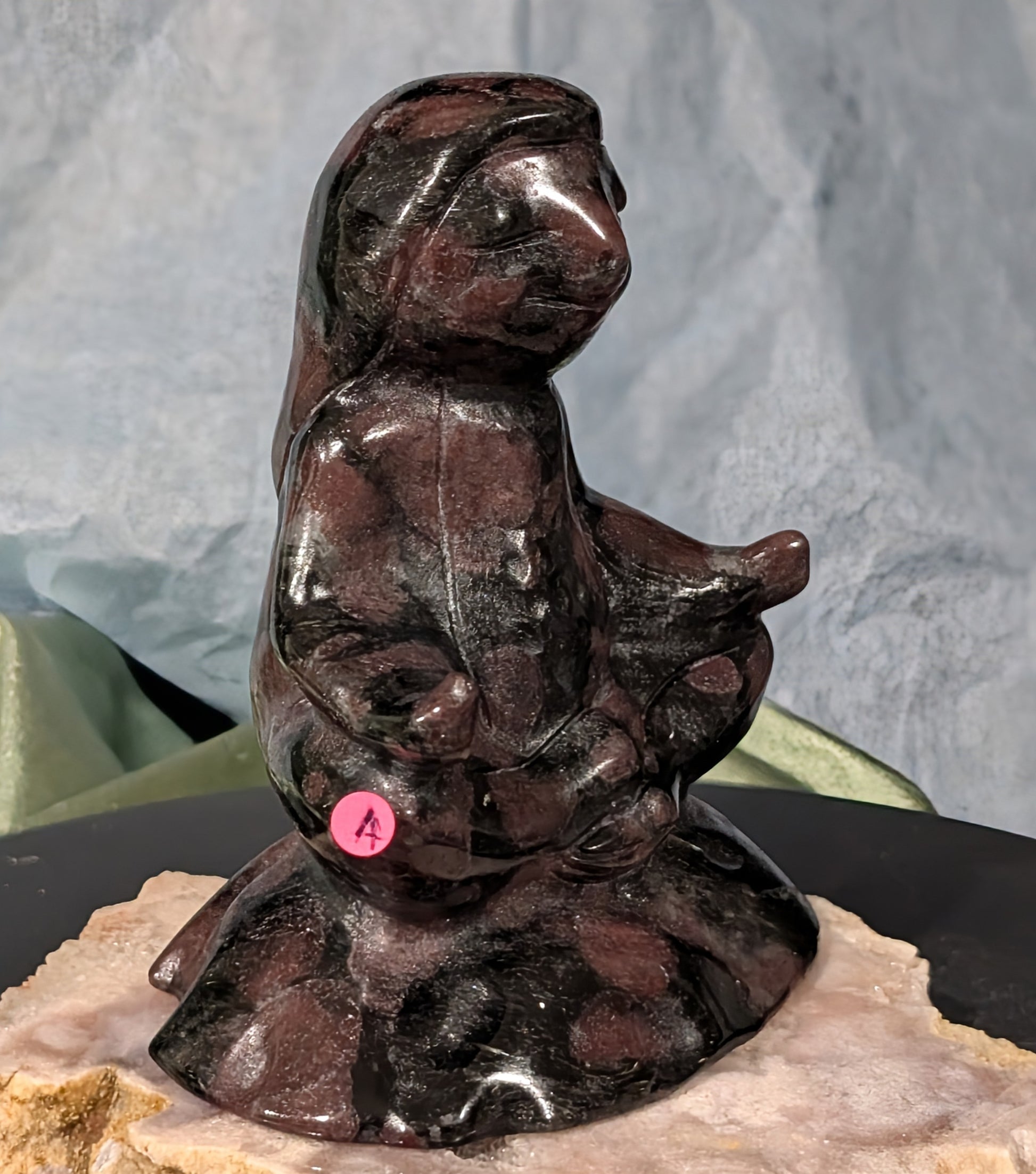 Garnet Meditating Sloth Figurine