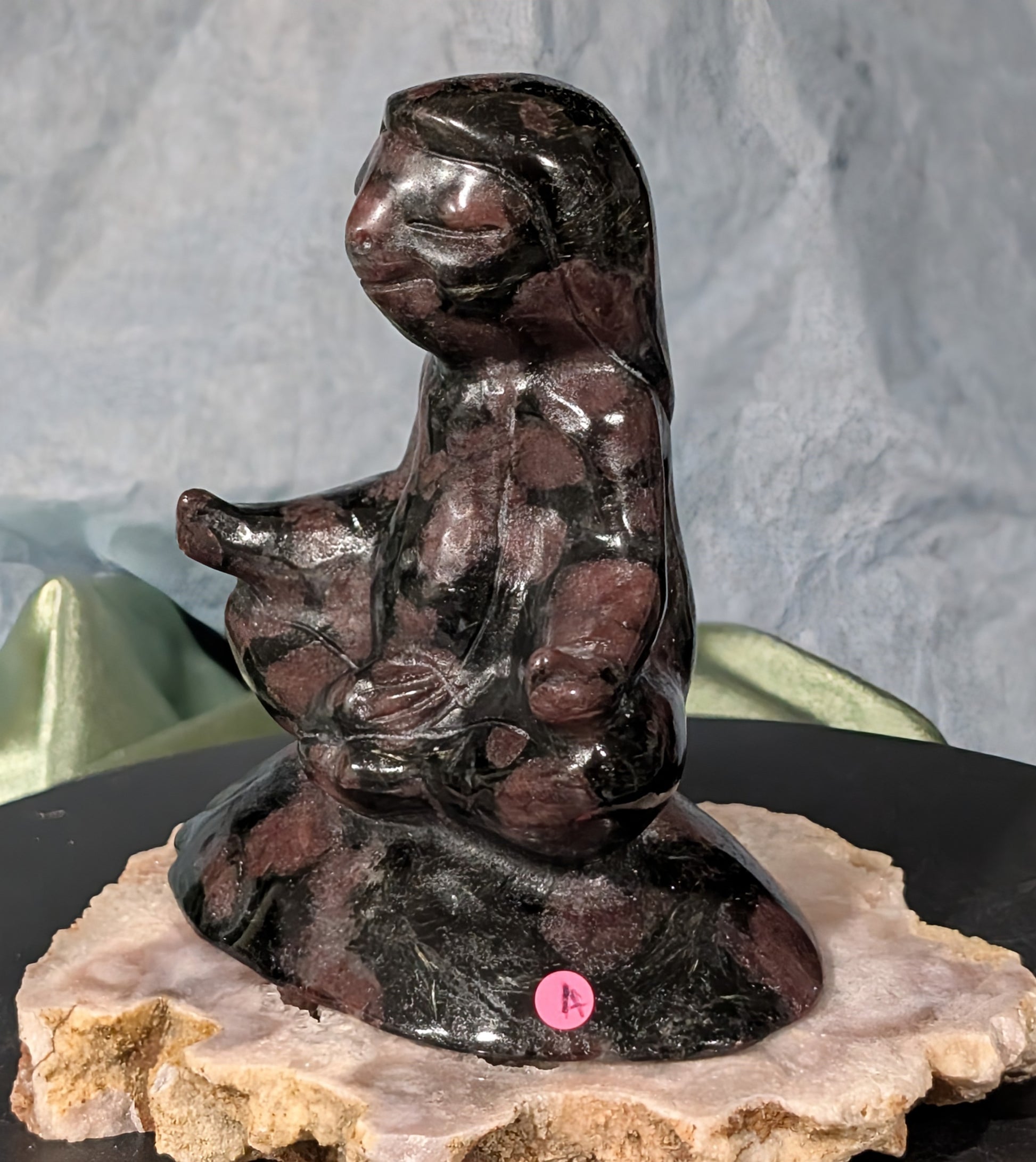 Garnet Meditating Sloth Figurine